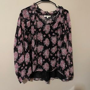 LoveShackFancy Long Sleeve Floral Top